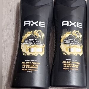 2 New Axe Gold Temptation Body Wash. 473ml X 2